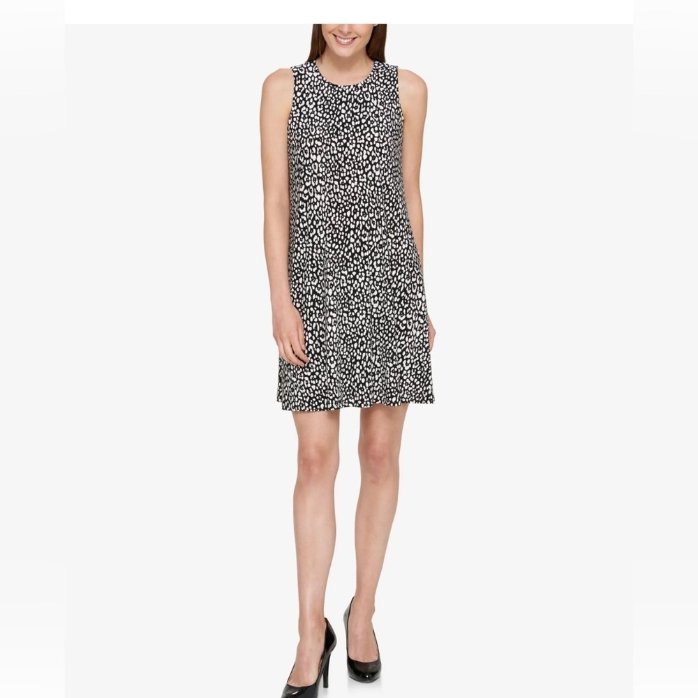 Tommy Hilfiger Black and White Sheath Dress, Size 8